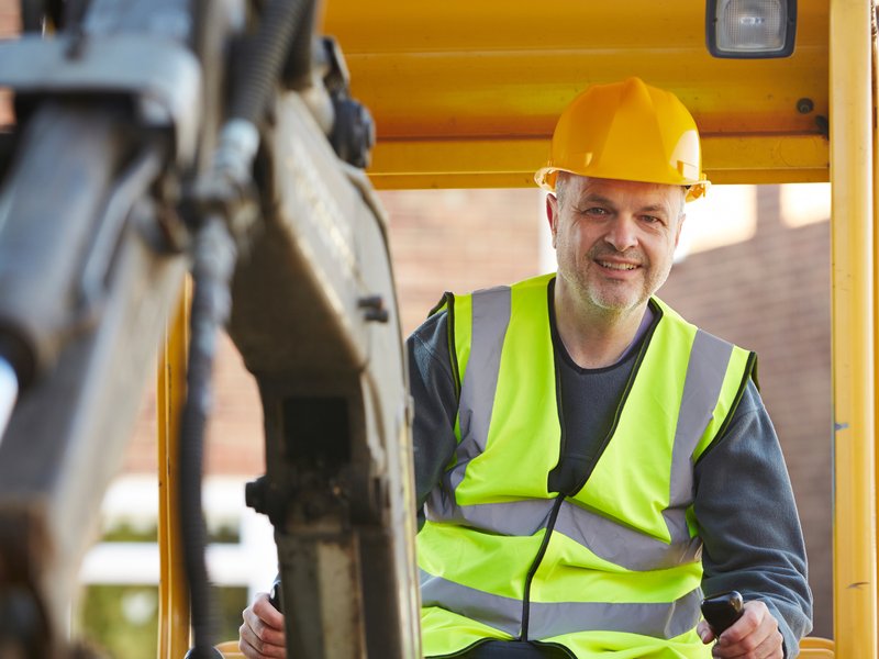 Man on a digger